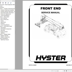 Hyster Forklift RS46 29CH to RS46 41LS CH (E222) Service Manual 2025 (1)