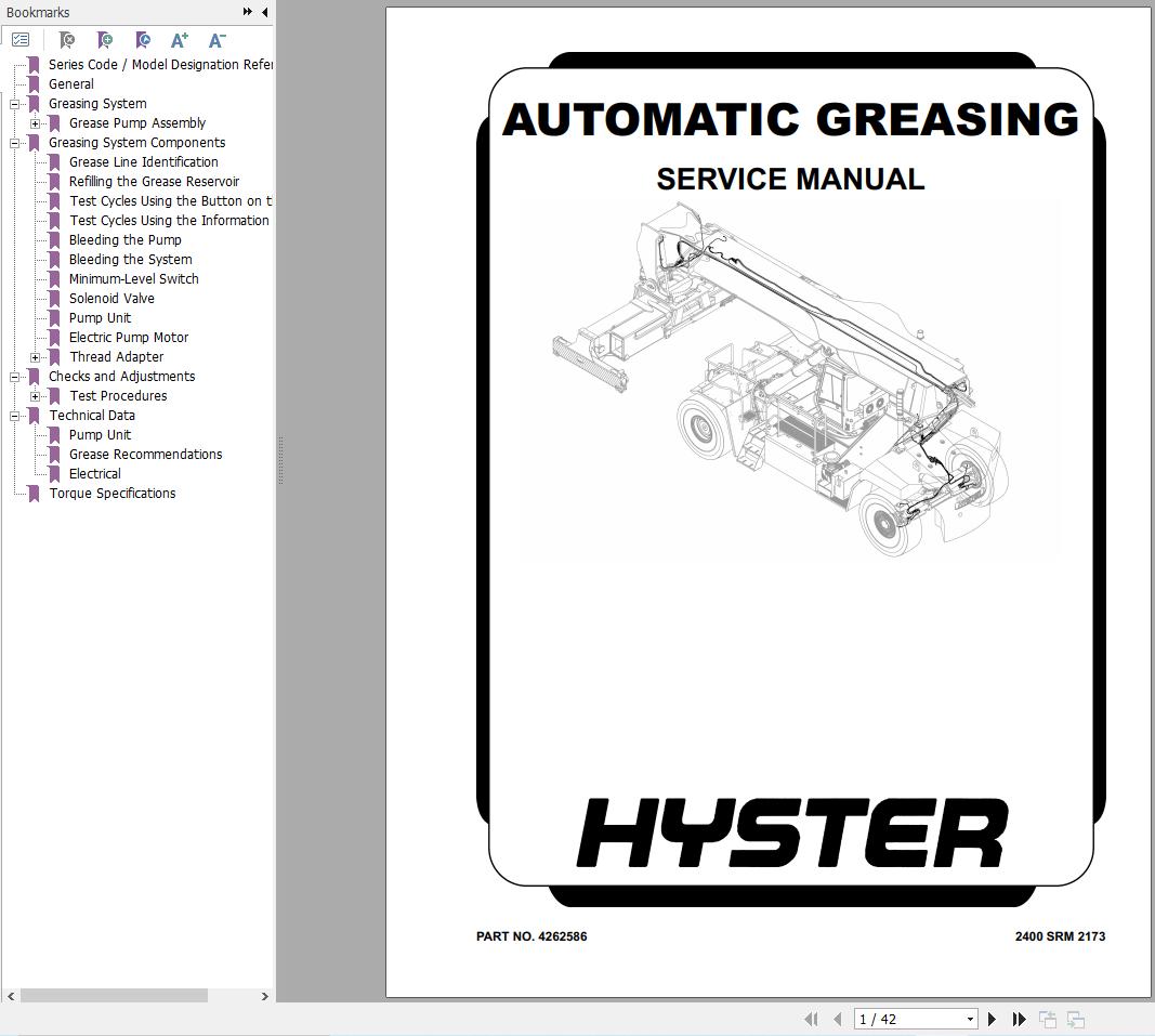 Hyster Forklift RS46 29CH to RS46 41LS CH (E222) Service Manual 2025 (2)