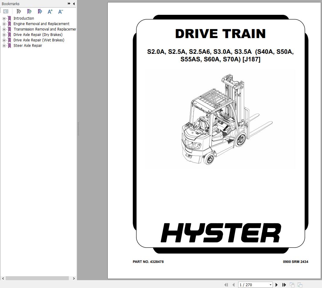 Hyster Forklift S2.0A S2.5A S2.5A6 S3.0A S3.5A (J187) Service Manual 2025 (2)