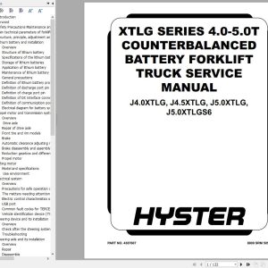 Hyster J4.0XTLG J4.5XTLG J5.0XTLG J5.0XTLGS6 Europe (A2A7) Service Manual 2024 (1)