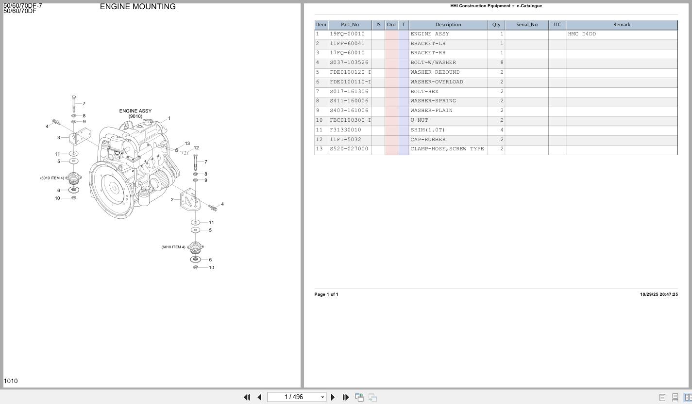 Hyundai Forklift 7 Series 50DF to 70DF 7 Parts Catalog (1)