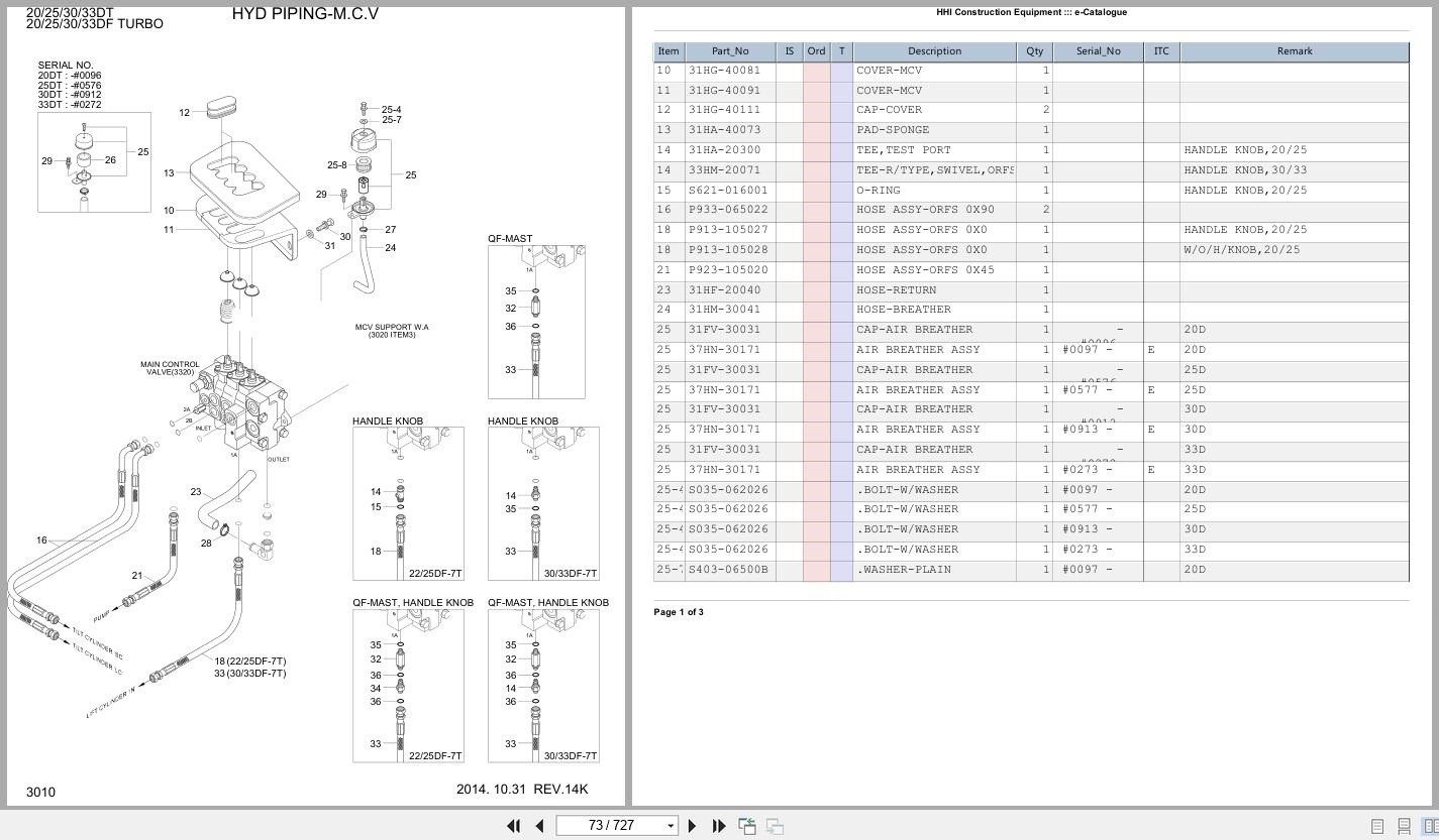 Hyundai Forklift Diesel 7 Series 20 25 30 33DT 7 Spare Parts Catalog (2)