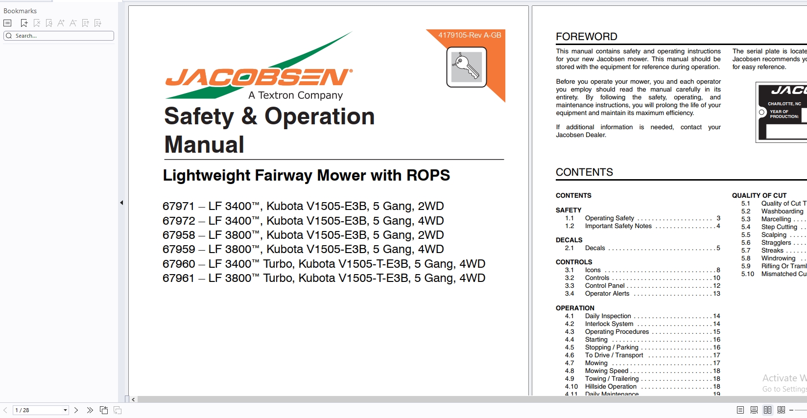 Jacobsen Parts Service Repair Manual PDF 5 (2)