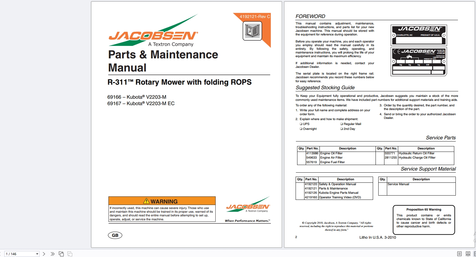 Jacobsen Parts Service Repair Manual PDF 5 (3)