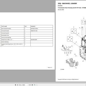 John Deere Backhoe Loader 325J Parts Catalog PC10118 (2)