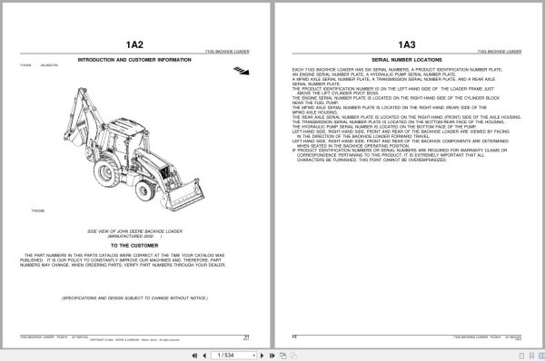 John Deere Backhoe Loader 710G Parts Catalog Pc2819 2004 (1)