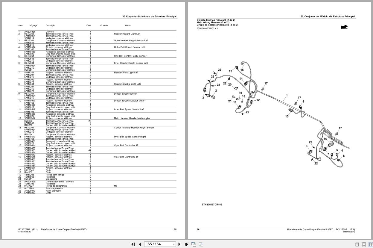 John Deere Flexible Draper Cutting Platform 635FD Parts Catalog PC12759P 2015 PT (2)