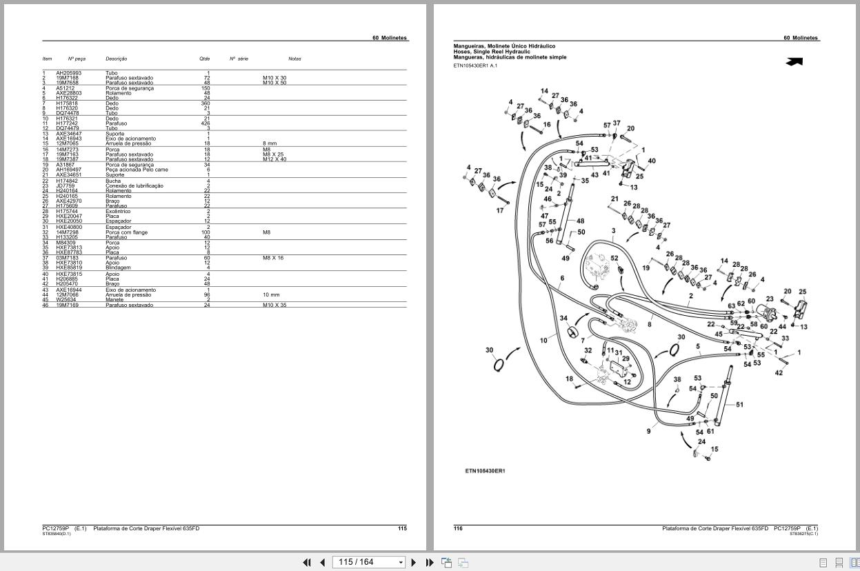 John Deere Flexible Draper Cutting Platform 635FD Parts Catalog PC12759P 2015 PT (3)