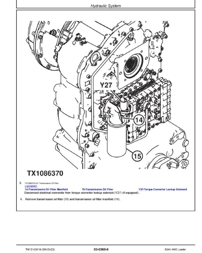 John Deere Loaders 524K 4WD Loader Repair Manual TM13143X19 (3)