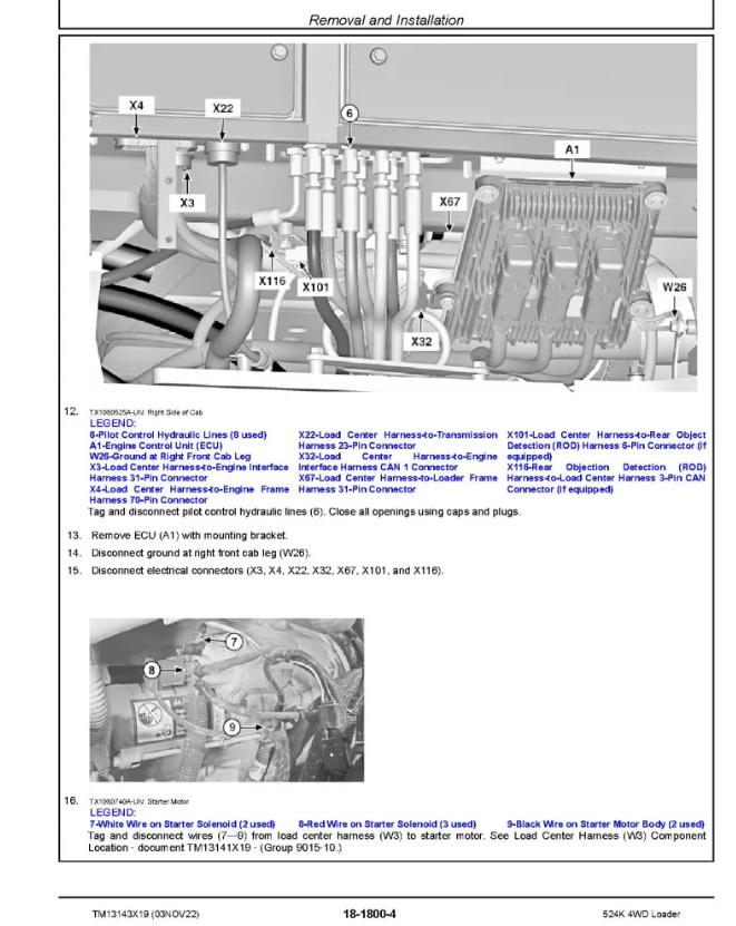 John Deere Loaders 524K 4WD Loader Repair Manual TM13143X19 (4)