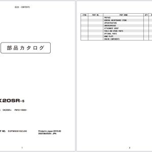 Kobelco Excavator SK20SR 5 Parts Manual S3PM00016ZJ06 (1)