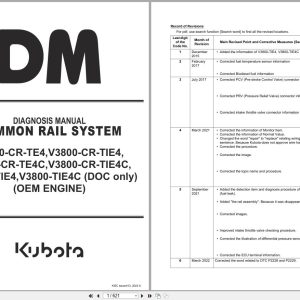 Kubota Engine V3800 CR TE4 to V3800 TIE4C Diagnostic Manual 9Y110 02266 (1)
