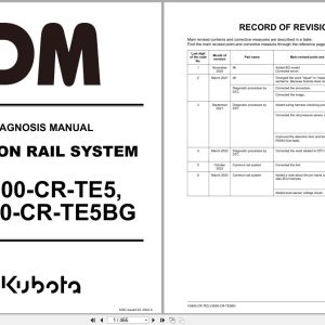 Kubota Engine V3800 CR TE5 V3800 CR TE5BG Diagnostic Manual 9Y310 00126 (1)