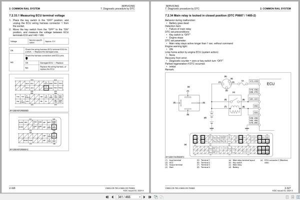 Kubota Engine V3800 CR TE5 V3800 CR TE5BG Diagnostic Manual 9Y310 00126 (3)