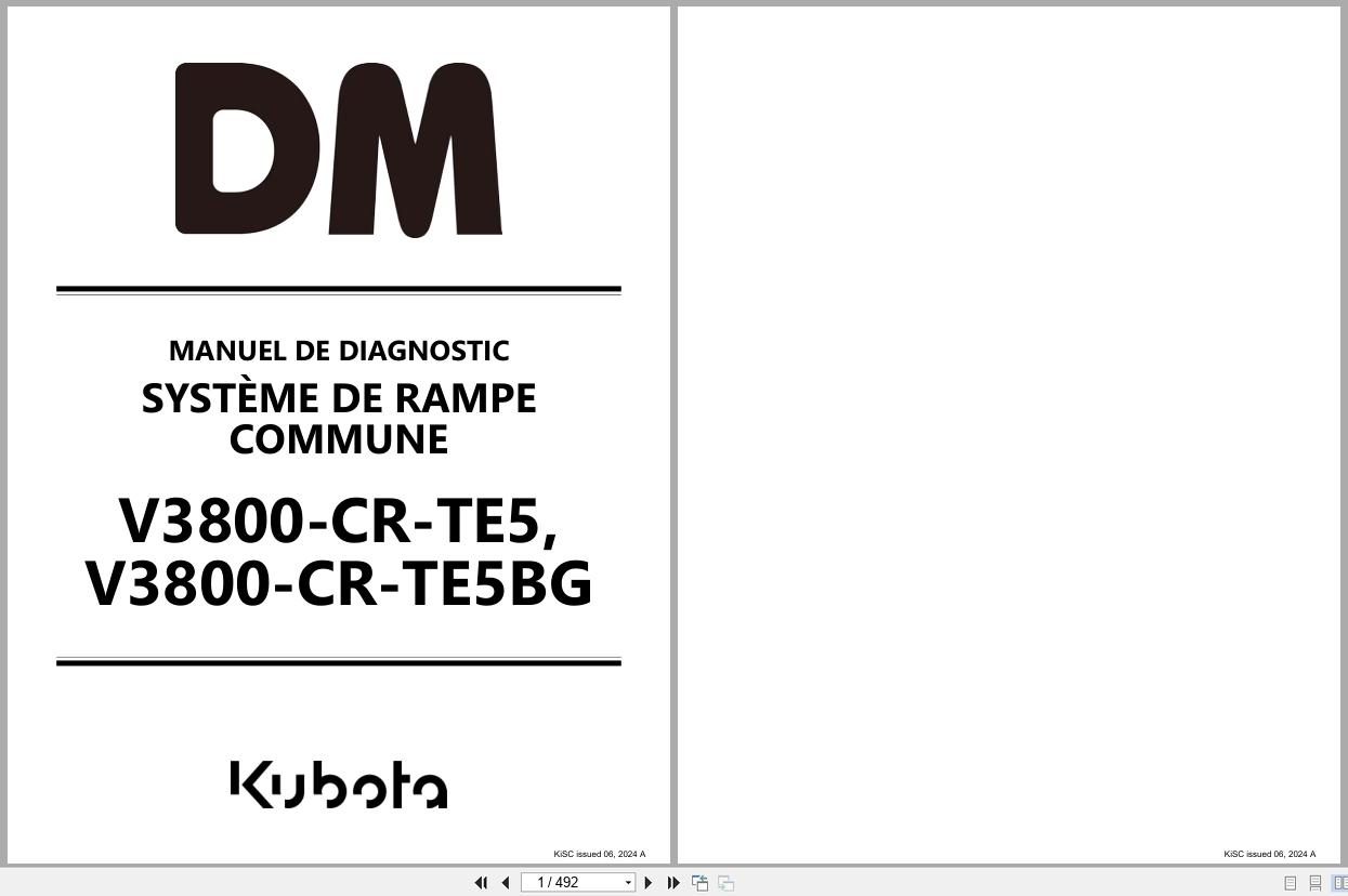 Kubota Engine V3800 CR TE5 V3800 CR TE5BG Diagnostic Manual 9Y310 00136 FR (1)