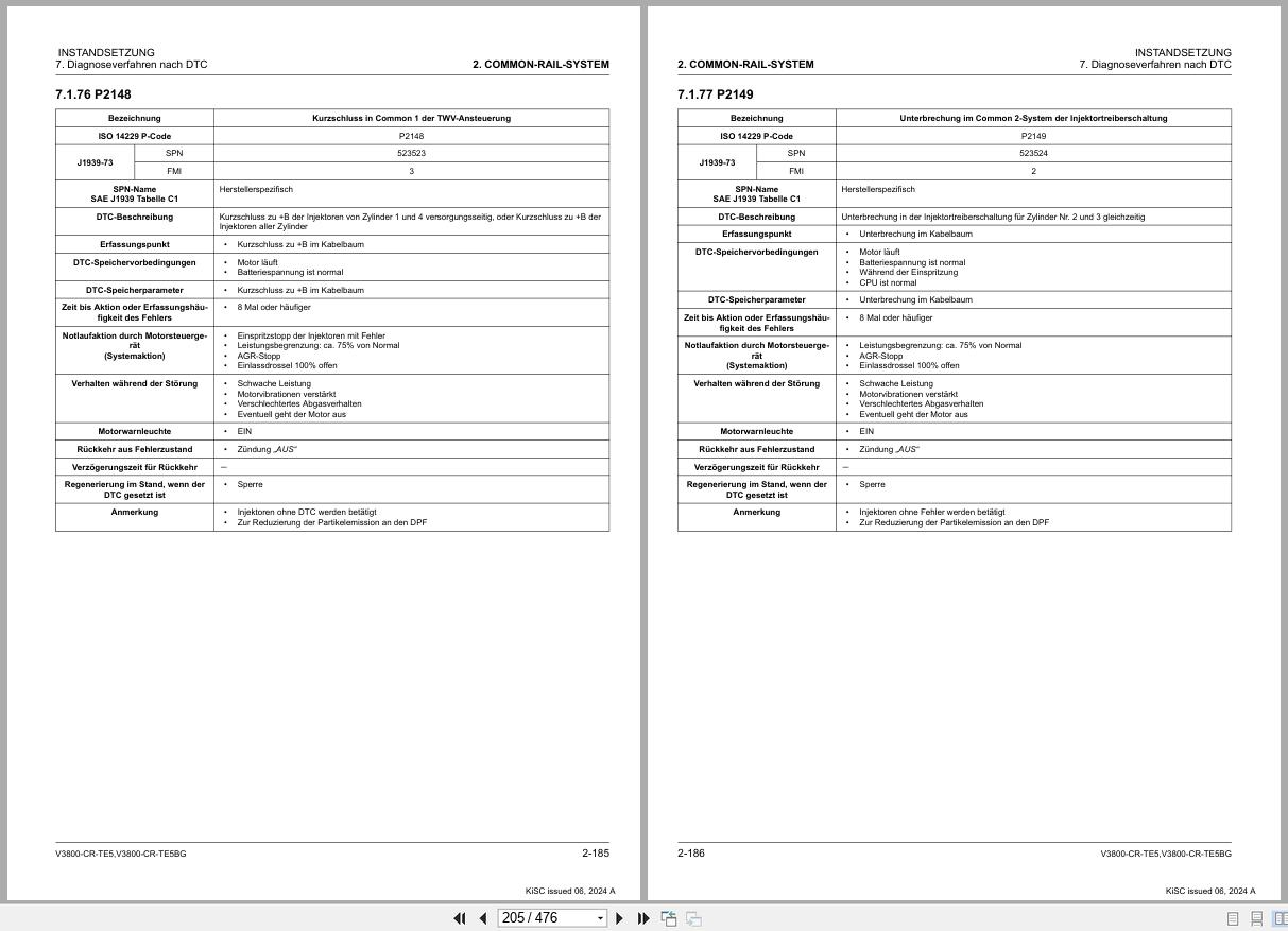 Kubota Engine V3800 CR TE5 V3800 CR TE5BG Diagnostic Manual 9Y310 00146 DE (2)