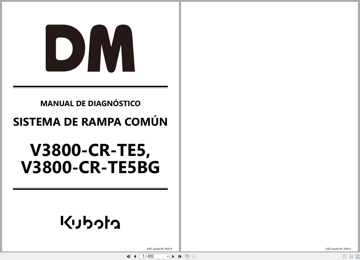 Kubota Engine V3800 CR TE5 V3800 CR TE5BG Diagnostic Manual 9Y310 00166 ES (1)