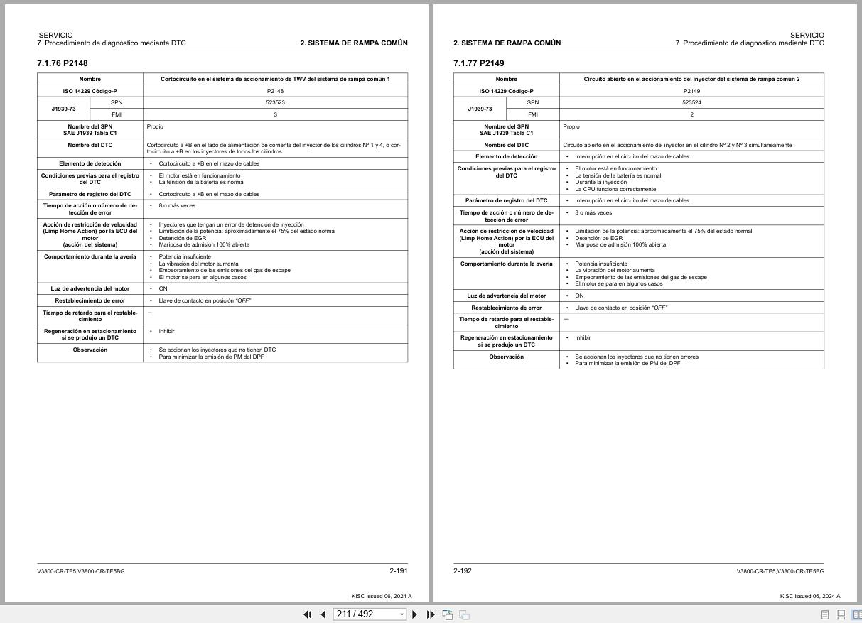 Kubota Engine V3800 CR TE5 V3800 CR TE5BG Diagnostic Manual 9Y310 00166 ES (2)