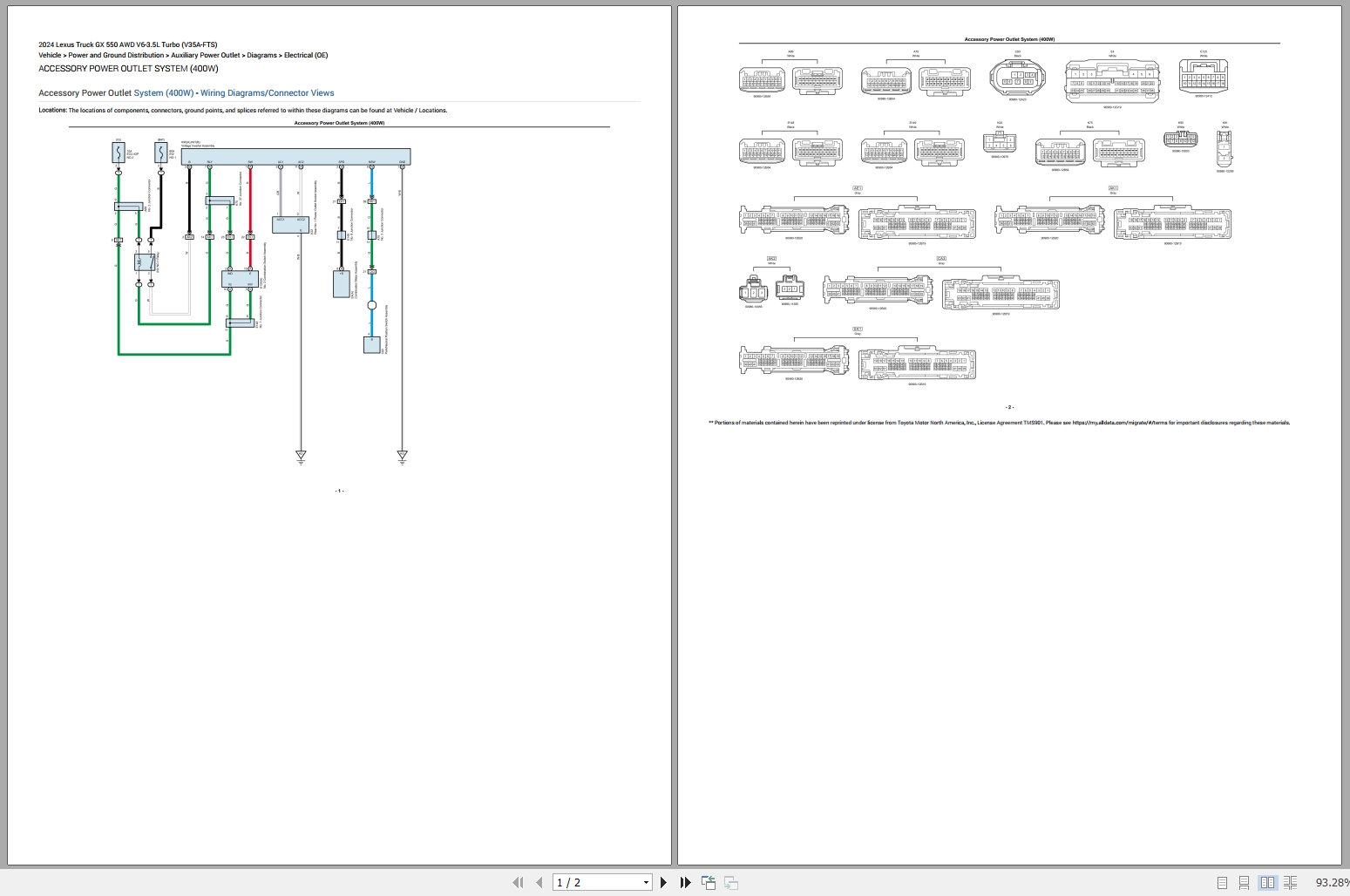 Lexus GX 550 2024 AWD V6 3.5L Turbo (V35A FTS) Electrical Schematic (1)