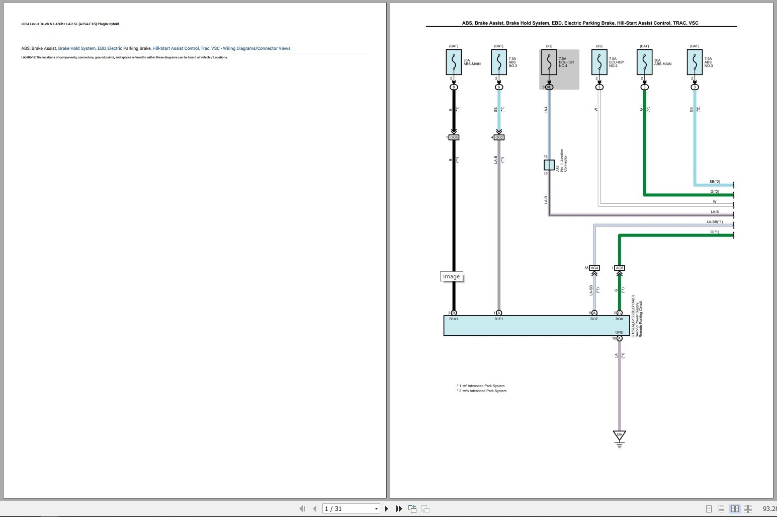 Lexus NX 450h+ 2024 L4 2.5L (A25A FXS) Plugin Hybrid Electrical Schematic (1)