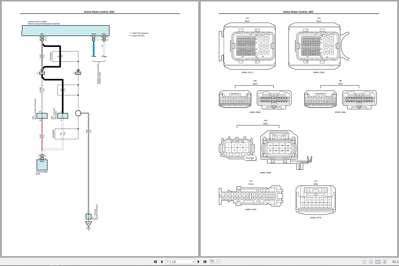 Lexus RX 350h AWD 2024 L4 2.5L (A25A FXS) Hybrid Electrical Schematic (2)