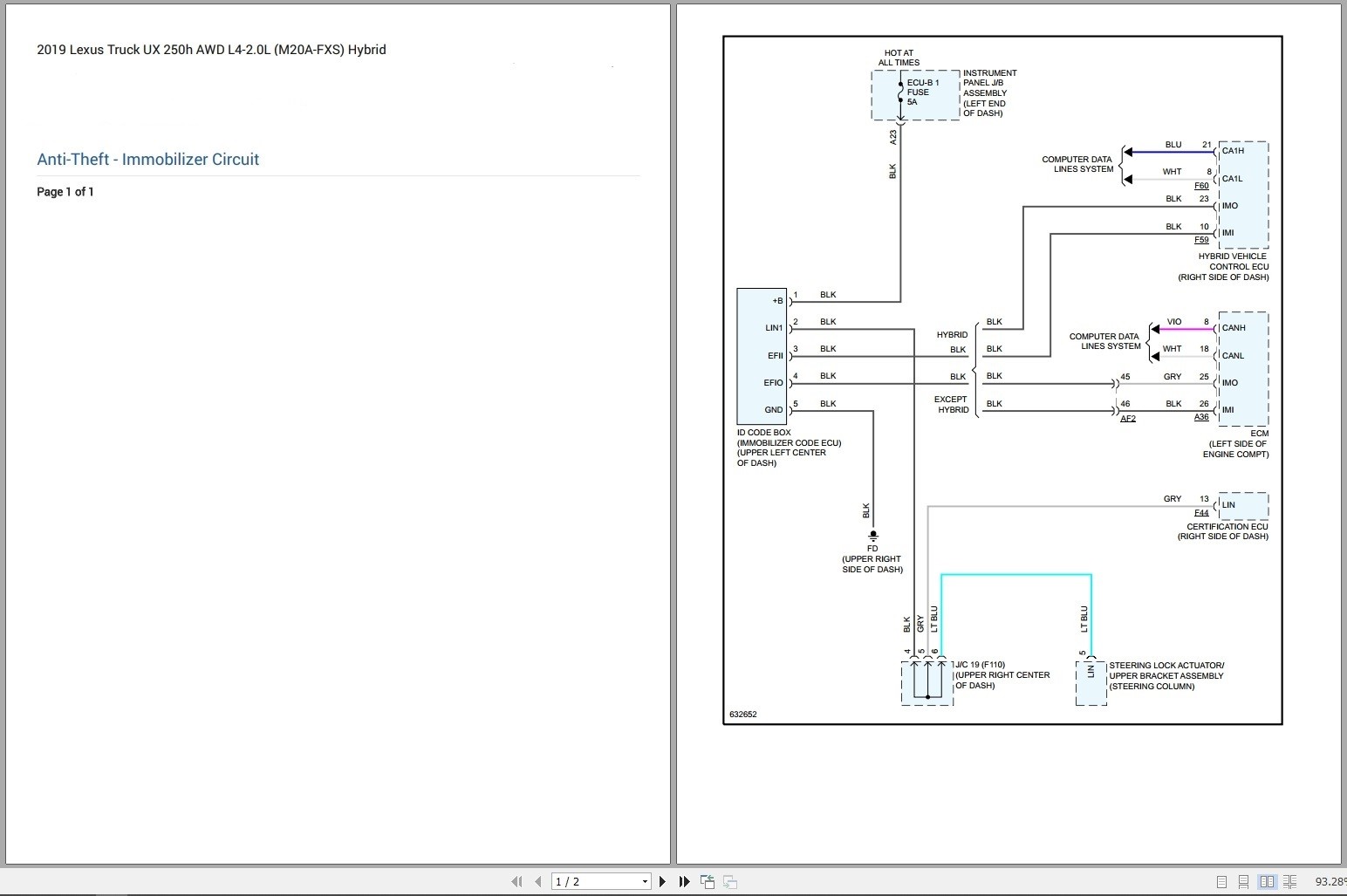 Lexus UX 250h 2019 AWD L4 2.0L (M20A FXS) Hybrid Electrical Schematic (2)