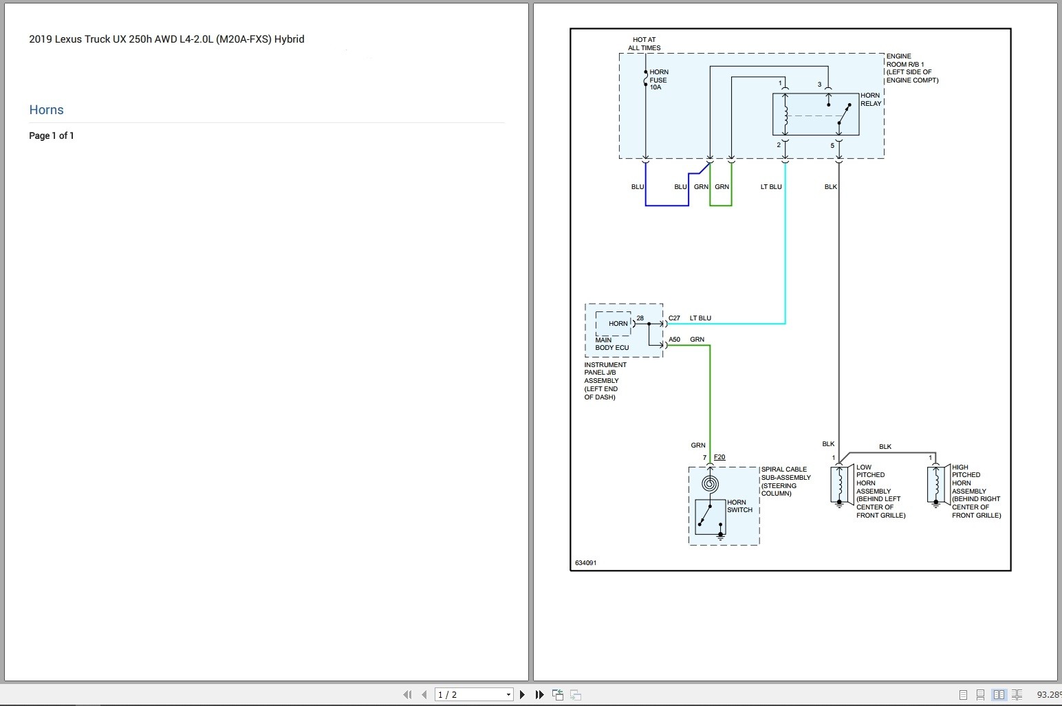 Lexus UX 250h 2019 AWD L4 2.0L (M20A FXS) Hybrid Electrical Schematic (3)
