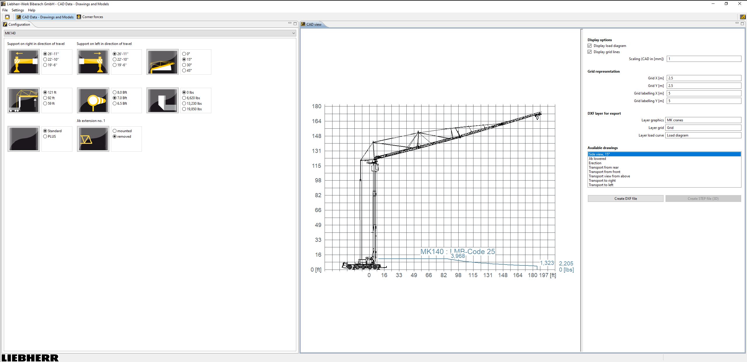 Liebherr MK Planner V4.1.0 08.2024 Only Application Calculation of Corner 3