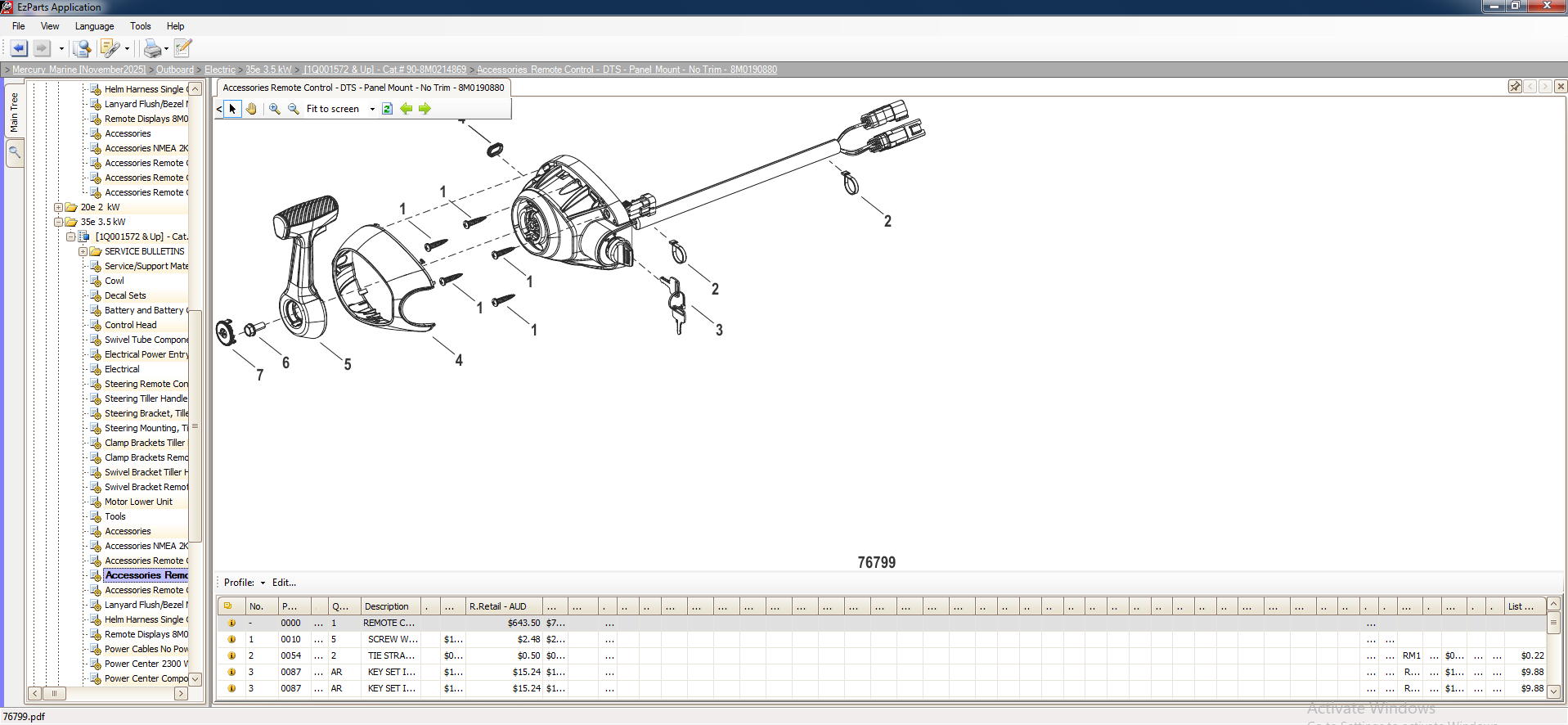 Mercury Marine EU 11.2025 NA 11.2022 Electronic Parts Catalog VMware 4