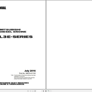 Mitsubishi Engine L3E Series Service Manual 99619 41100 2016 (1)
