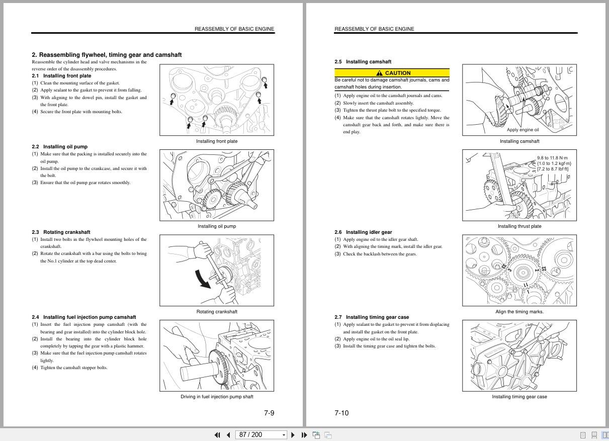 Mitsubishi Engine SL Series S3L to S4L2 T Service Manual 99619 12150 2007 (2)