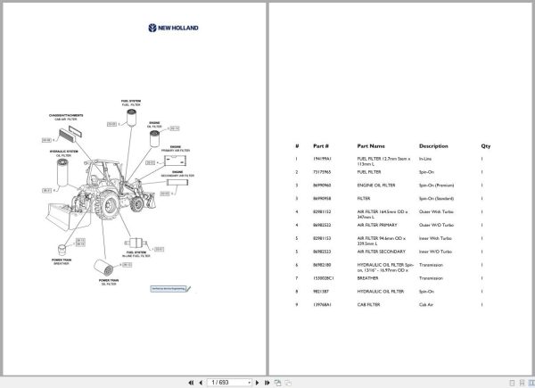 New Holland Tractor Loader LV80 Part Catalog (1)