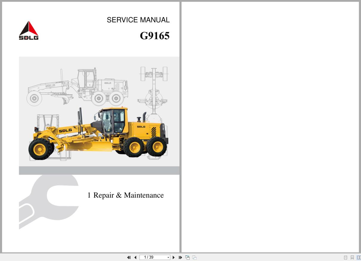 SDLG Motor Grader G9165 Service Manual (1)
