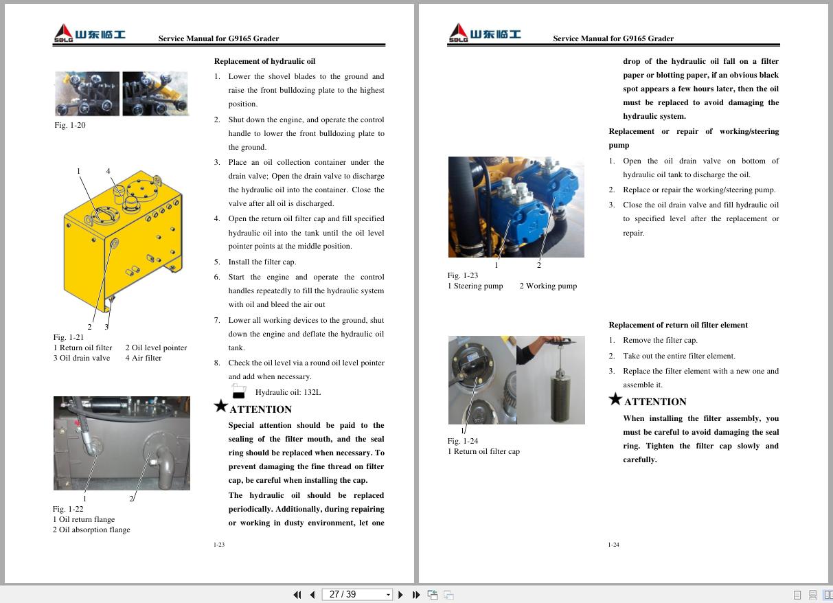 SDLG Motor Grader G9165 Service Manual (2)