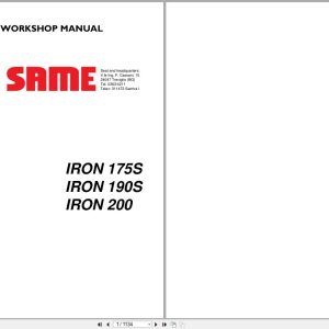 Same Tractor Iron 175S 190S 200 Workshop Manual (1)