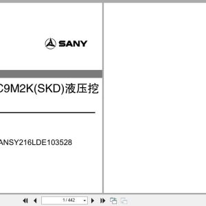 Sany Hydraulic Excavator SY215C9M2K Parts Catalog SANSY216LDE103528 ZH EN (1)