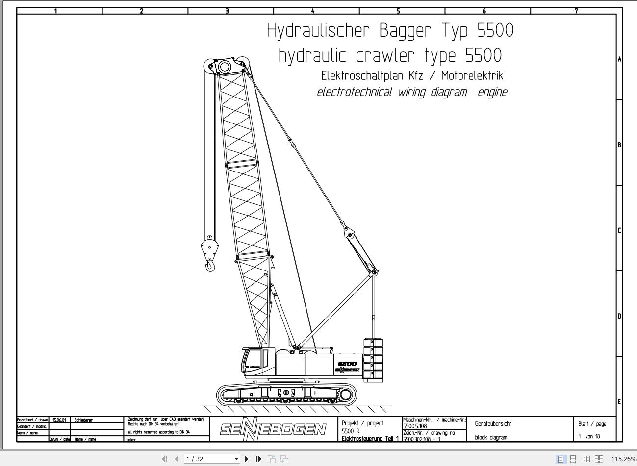 Sennebogen Crawler Crane 5500SL Electric and Hydraulic Diagrams (1)