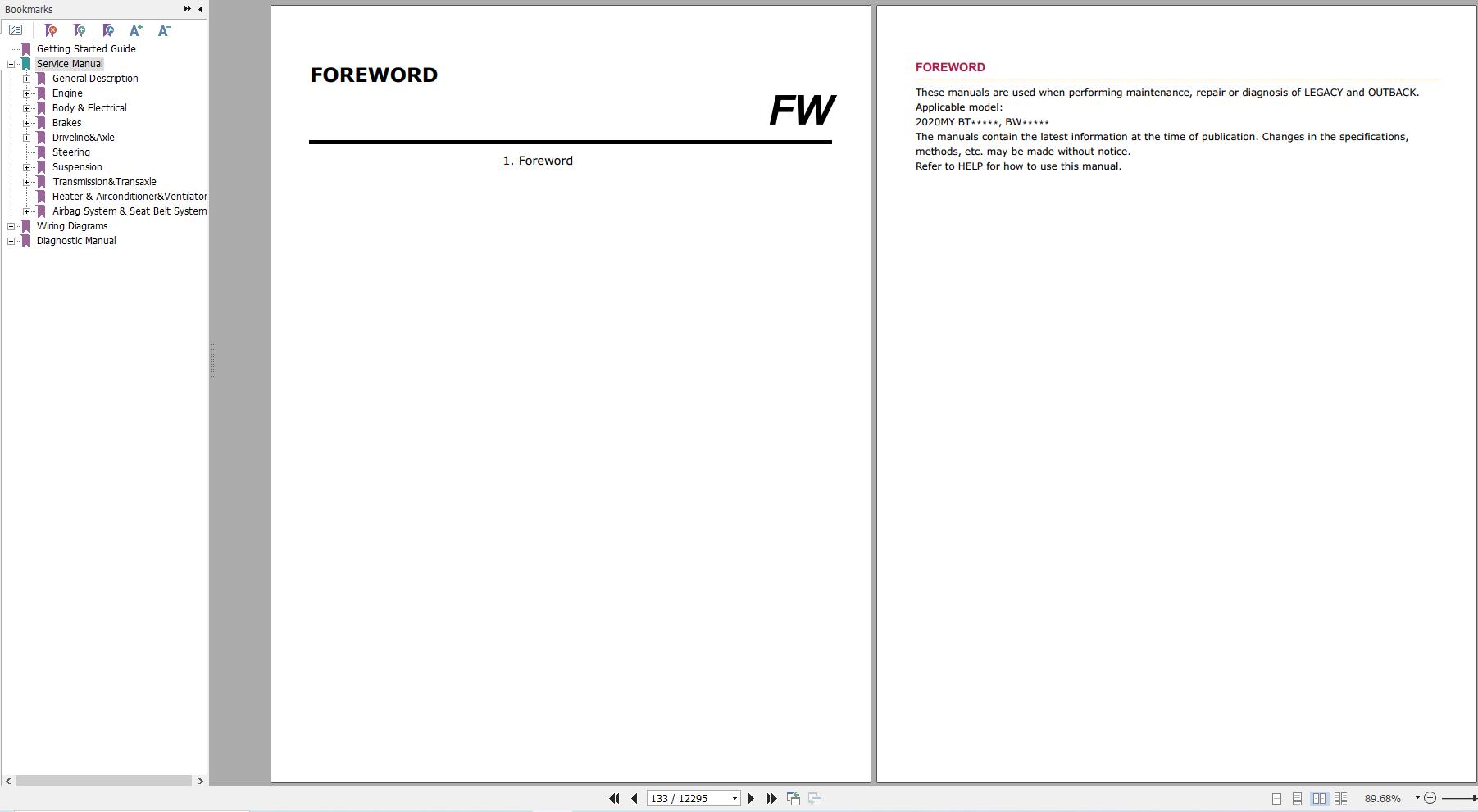 Subaru Legacy and Outback 2020 Service Manual (2)