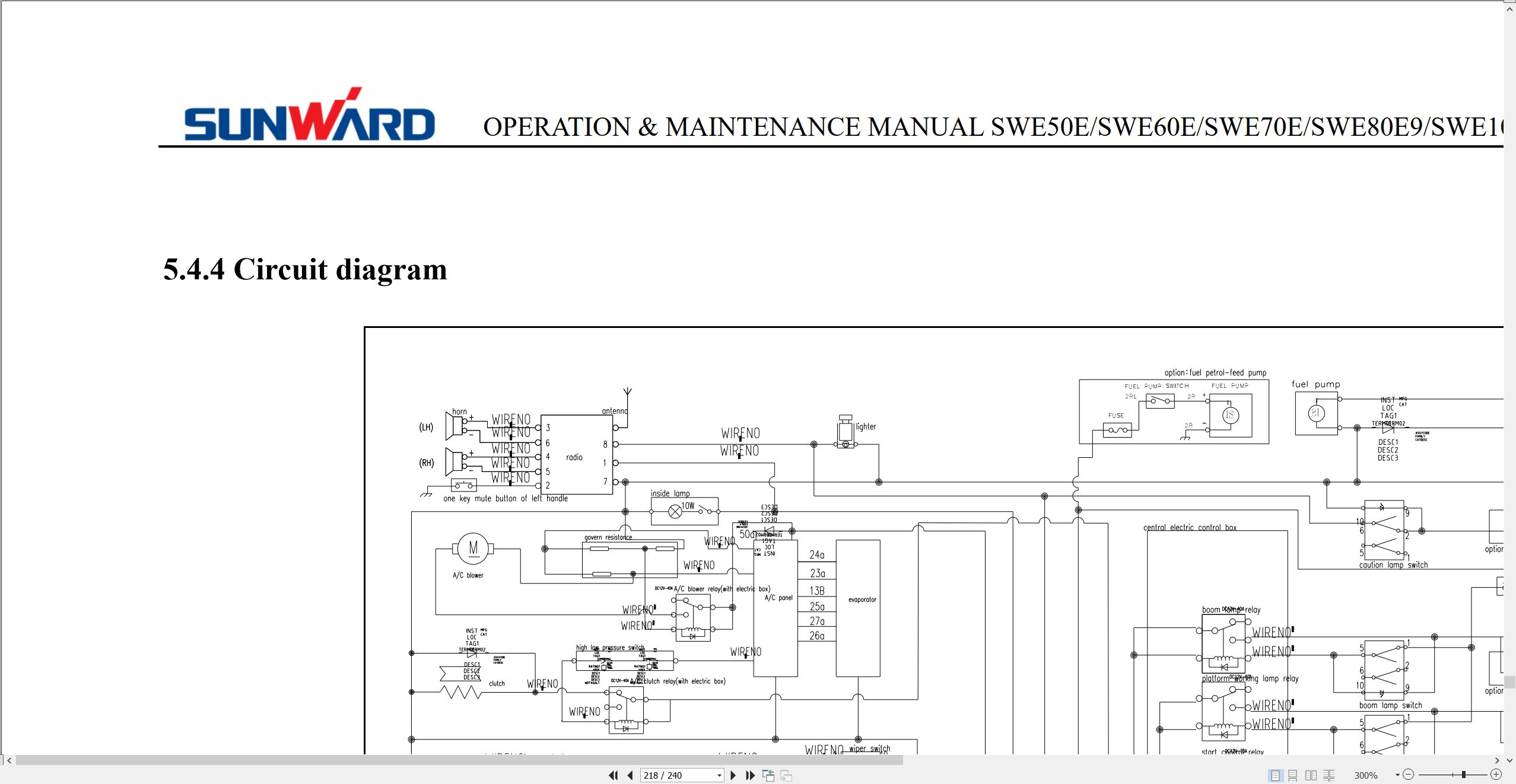 Sunward Hydraulic Excavator SW50E to SW100E Operation Maintenance Manual 2019 (3)