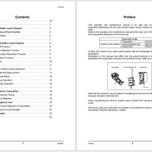 Tadano RCS FT1 RCS FR1 RCS FC1 Operation Maintenance Manual (1)