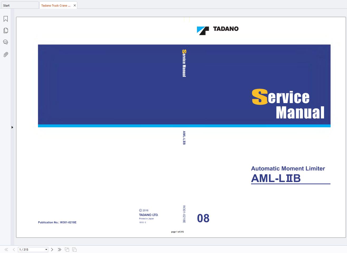 Tadano Truck Crane GT 700E 1 Service Manual (3)