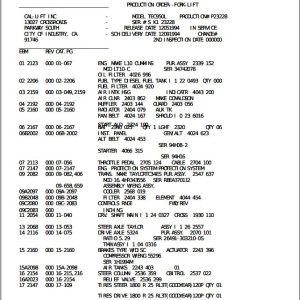 Taylor Container Handler TEC950L Parts Catalog 1994 (1)