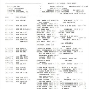 Taylor Container Handler TEC950L Parts Catalog 1995 (1)