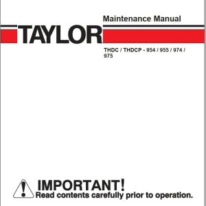 Taylor Container Handler THDC 954 to THDCP 975 Maintenance Manual (1)