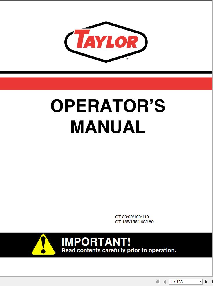 Taylor Forklift GT 80 to GT 180 Operator Manual (1)