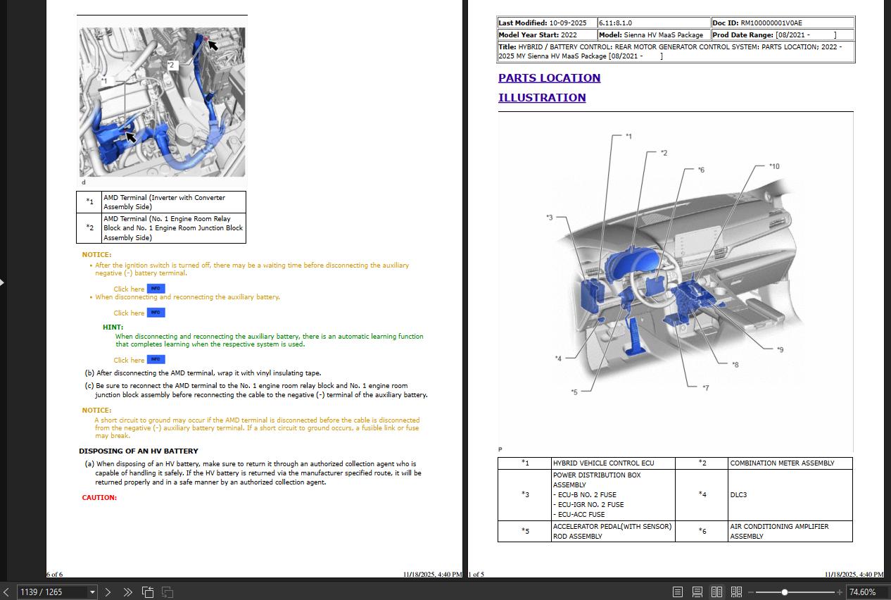 Toyota 2022 2025 Sienna HV MaaS Package Repair Manual (1)
