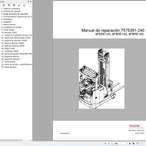 Toyota Forklift 8FBRE12S 8FBRE14S 8FBRE16S Repair Manual 7575391 240 ES (1)