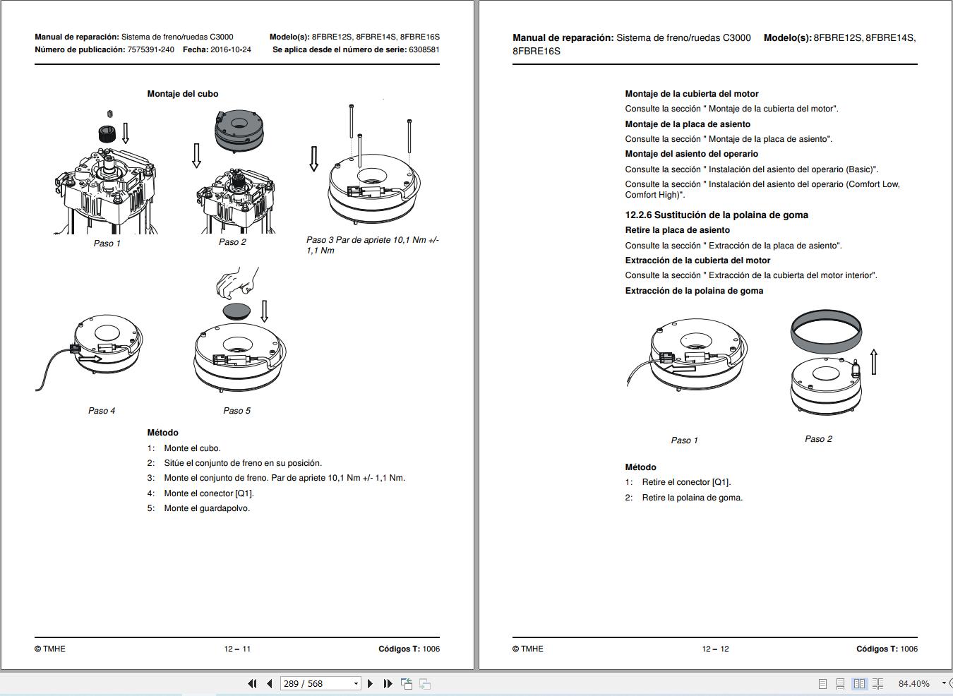 Toyota Forklift 8FBRE12S 8FBRE14S 8FBRE16S Repair Manual 7575391 240 ES (2)