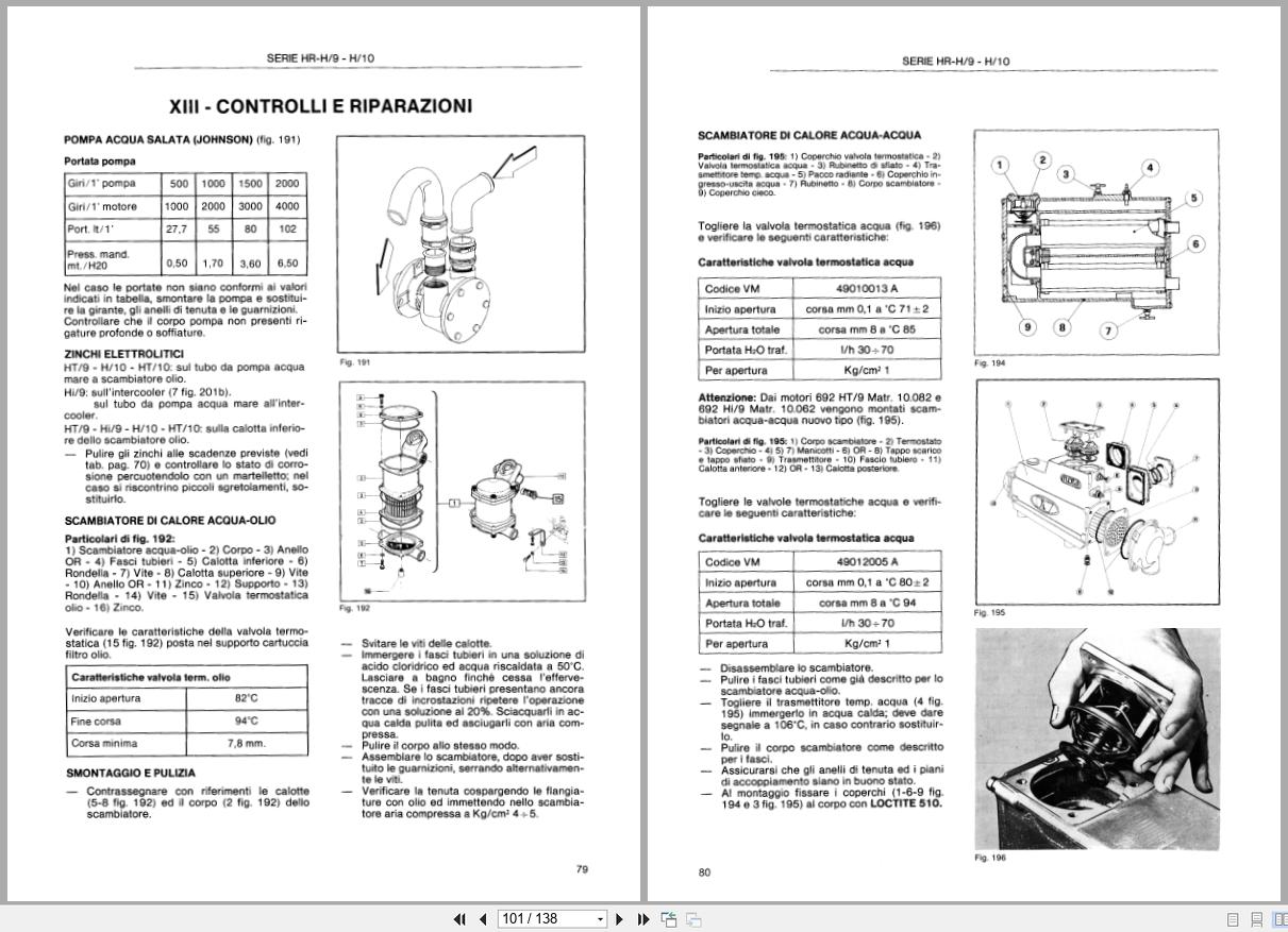 VM Motori Engine HR H Series HR494H to HR392SHR Workshop Manual IT (3)