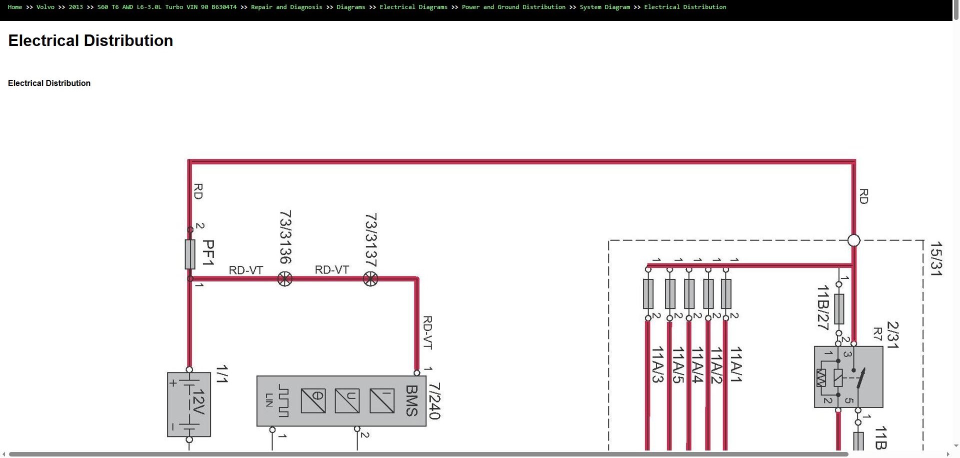 Volvo S60 T6 AWD L6 3.0L Turbo 2013 VIN 90 B6304T4 Parts Repair Diagnosis Manual (5)